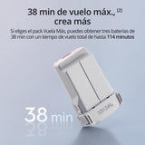 DJI Mini 3 – Dron Mini con cámara ligero y plegable con vídeo 4K HDR, 38 min de tiempo de vuelo, Grabación vertical y funciones inteligentes, con Mando a distancia, C0