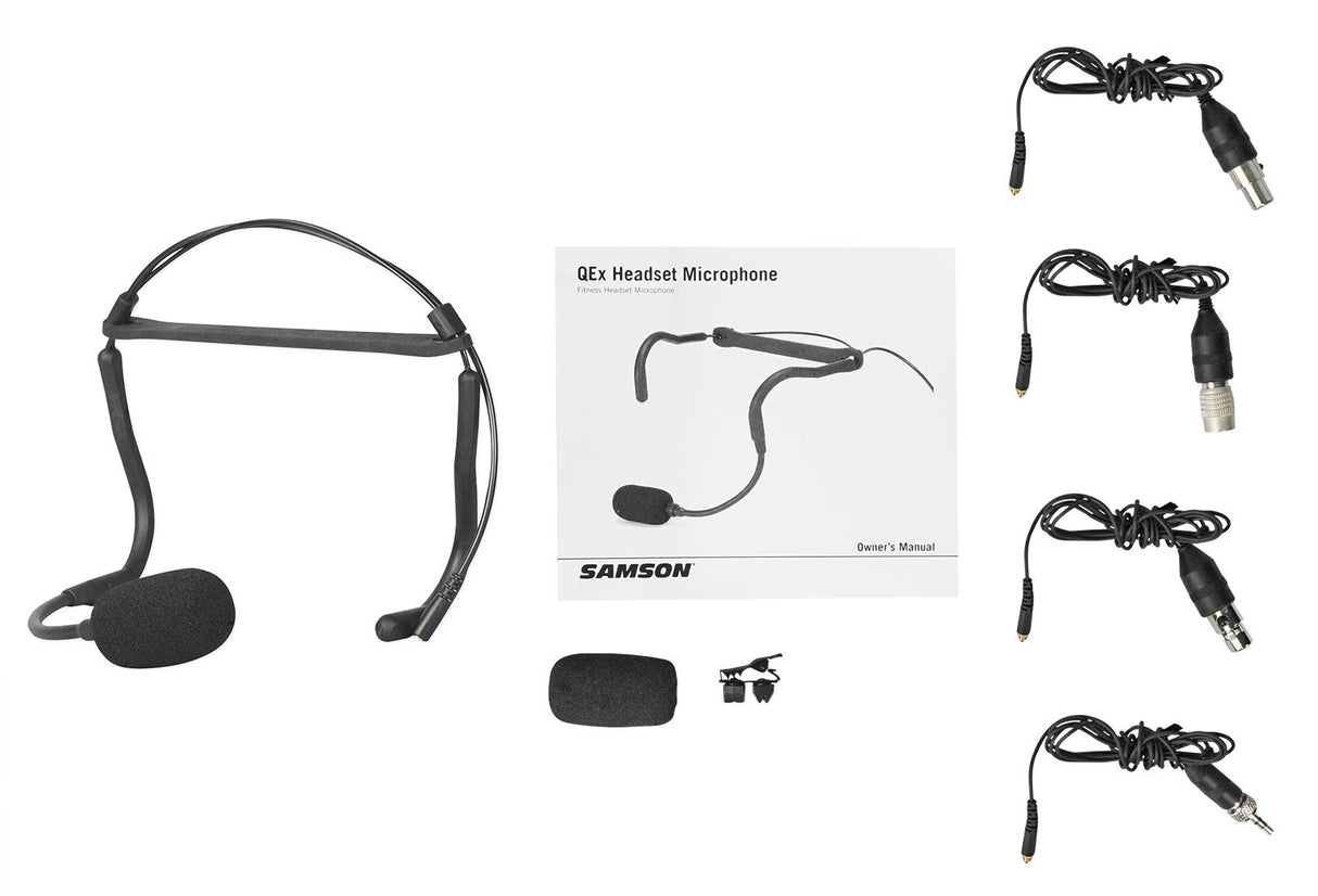 Samson Technologies Micrófono de Diadema Fitness Qex, Negro
