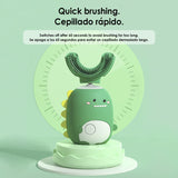 DAM Cepillo de dientes infantil ET07 en forma de U eléctrico sónico. Modos limpieza, masaje y blanqueamiento.