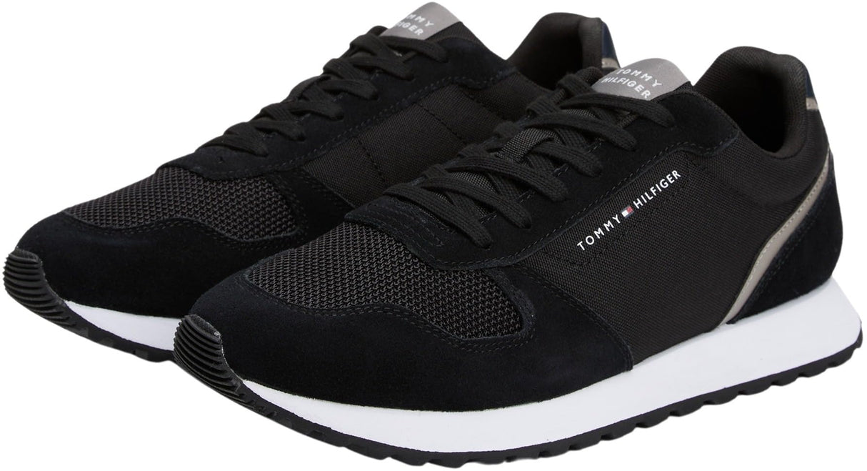 Tommy Hilfiger Runner Sneaker Hombre New Eva Mix Calzado Deportivo, Negro (Black), 42