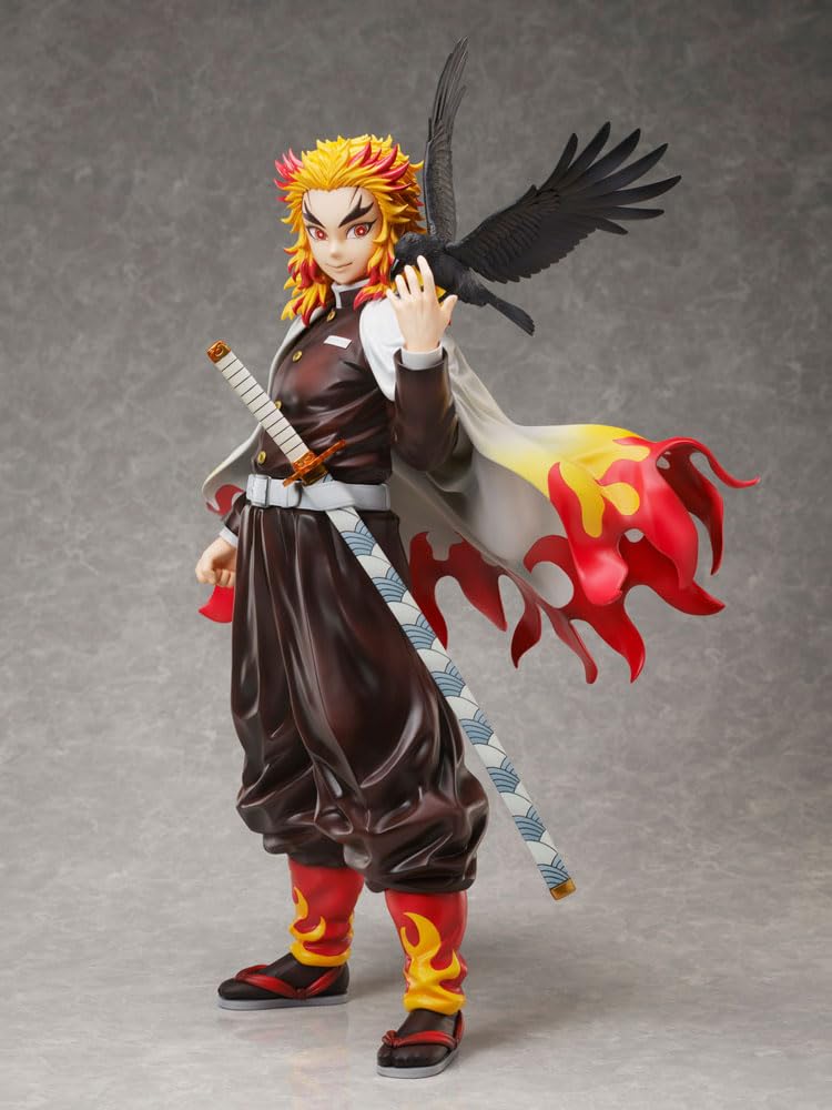Aniplex Demon Slayer: Kimetsu no Yaiba - Figura Decorativa (PVC, 1/7 Kyojuro Rengoku, 45 cm)