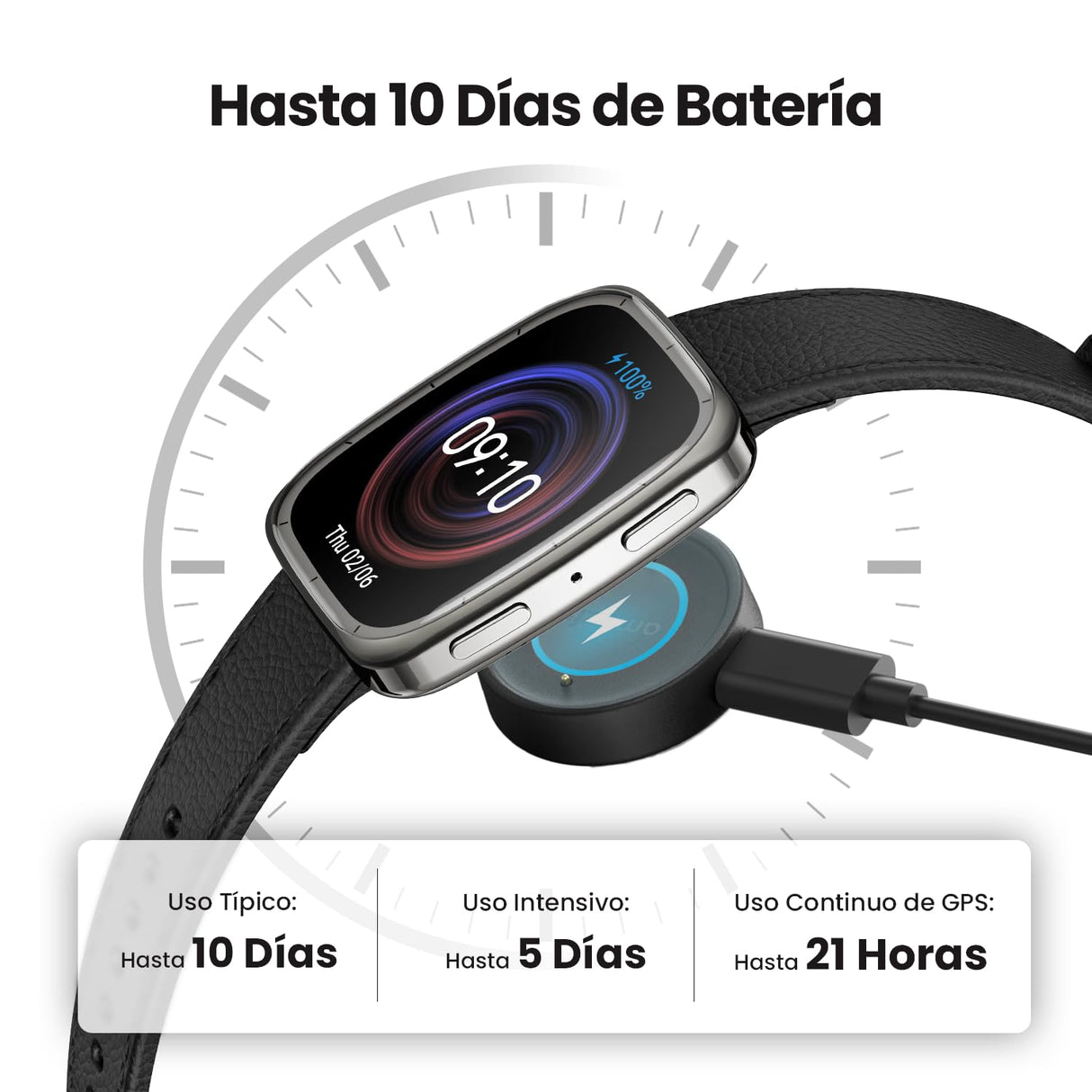 AMAZFIT Active 2 Reloj Inteligente Hombre y Mujer, Smartwatch con Pantalla AMOLED 1.75", Mapas Offline, GPS, Batería 10 Días, 160+ Modos Deportivos, Monitor de Ritmo Cardíaco y Sueño para iOS Android