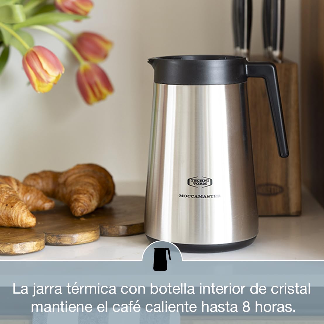 Moccamaster KBGT, Cafetera Filtro, Negro, Cafetera, Thermos, 1.25 Litros