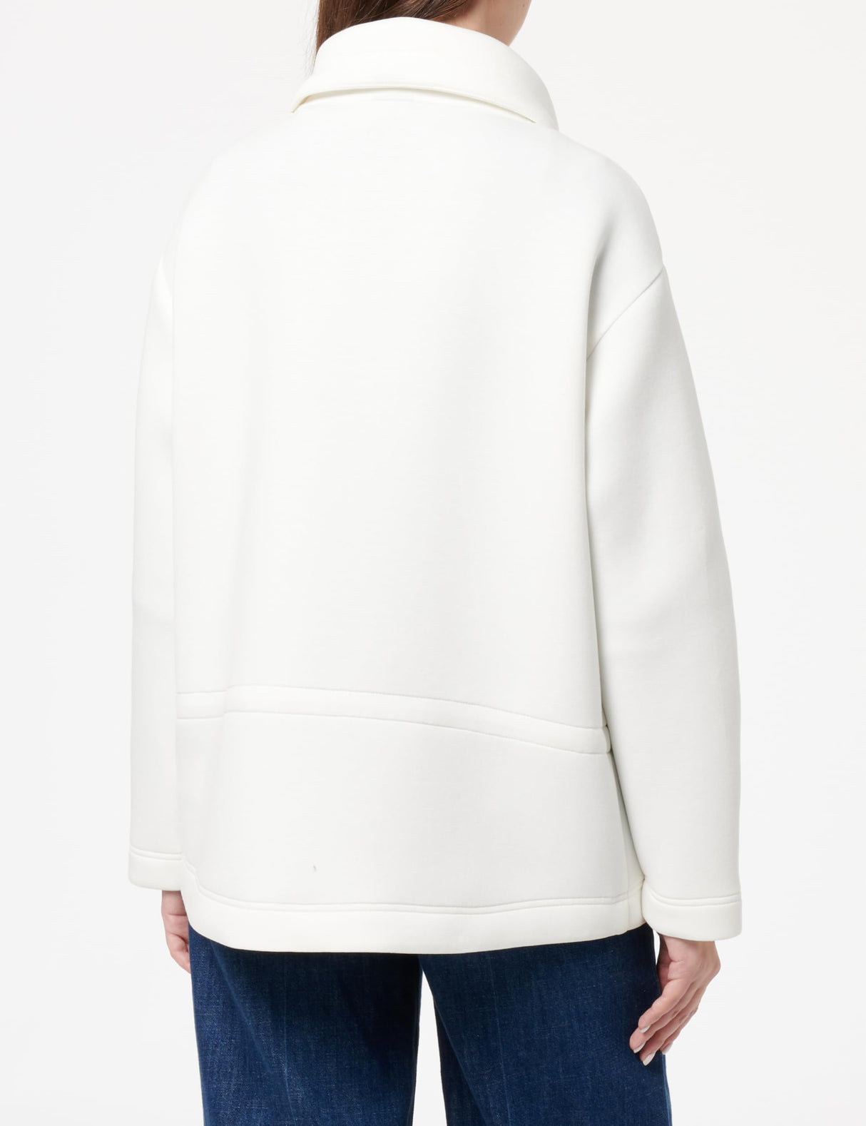 Geox Sudadera con Cremallera W, Weiß, XS para Mujer