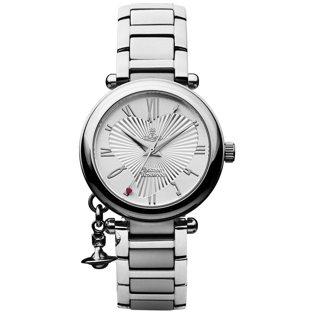 Vivienne Westwood Orb VW006SL- Reloj de cuarzo para mujer, con correa de acero inoxidable, plateado