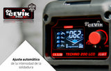 Cevik PRO CE-TECHNO200LCD Soldador Inverter 200A Pantalla LCD para Electrodos MMA Incluye Kit Soldadura