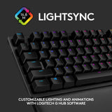 Logitech G Teclado mecánico para Gaming 513, interruptores táctiles GX-Brown, iluminación RGB, Bucle USB, reposamuñecas con Espuma viscoelástica, Carcasa de Aluminio, diseño escandinavo, Color Negro