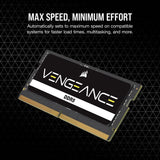 Corsair VENGEANCE DDR5 SODIMM 64 GB (2x32 GB) DDR5 4800MHz C40 (Compatibles con prácticamente todos los sistemas Intel y AMD, Instalación sencilla, Compatibilidad con XMP 3.0) Negro