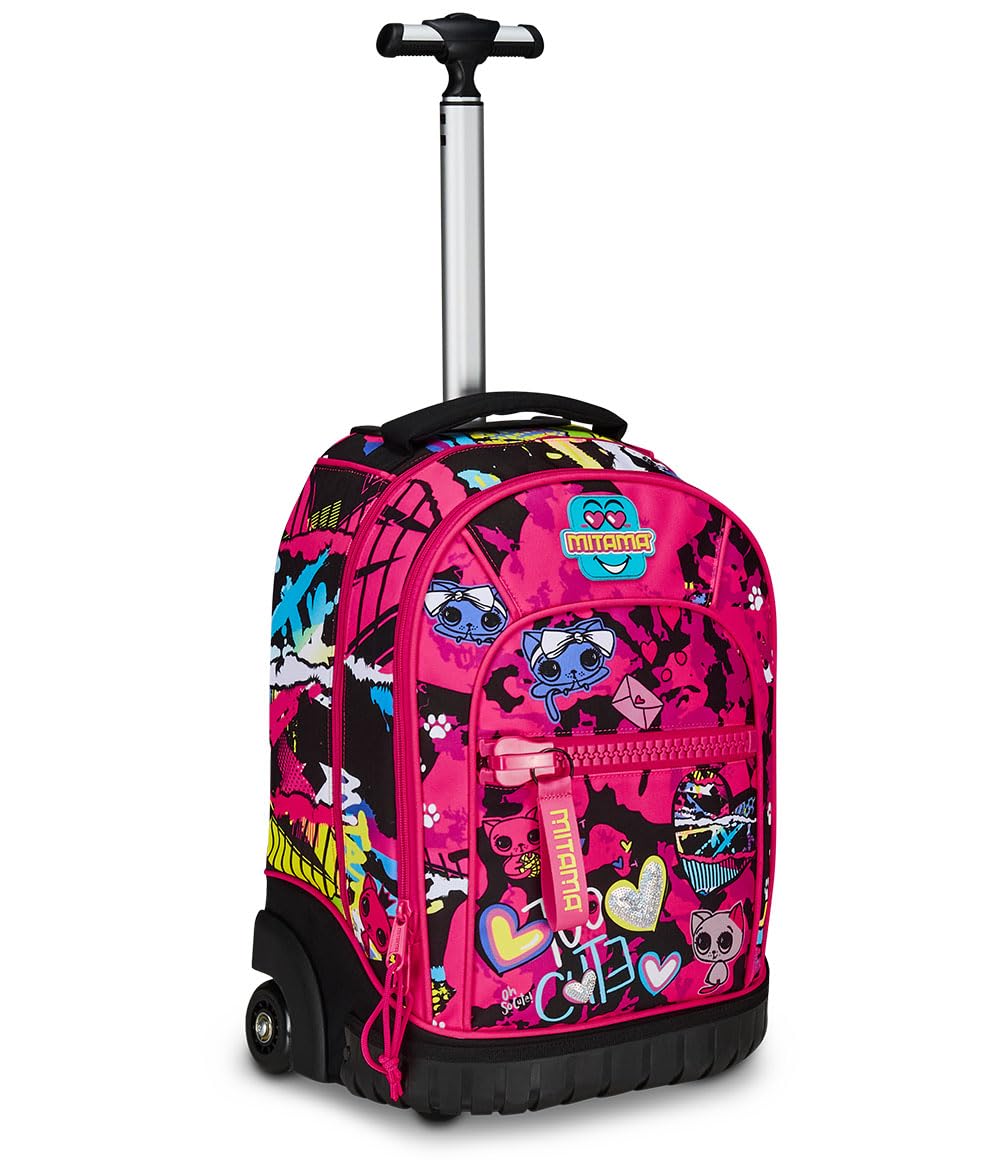 Mitama Too Cute Trolley Run, Doble Compartimento, Rosa, Escuela Primaria y Tiempo Libre, niña, Rosa, Talla única, Trolley Escolar