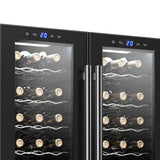 SVAN Vinoteca 36 Botellas Negro SVN3600D2. 60W, Display LED táctil, Pantalla Digital Exterior, 12 Rejillas Metálicas, Clase de Eficiencia Enérgetica G