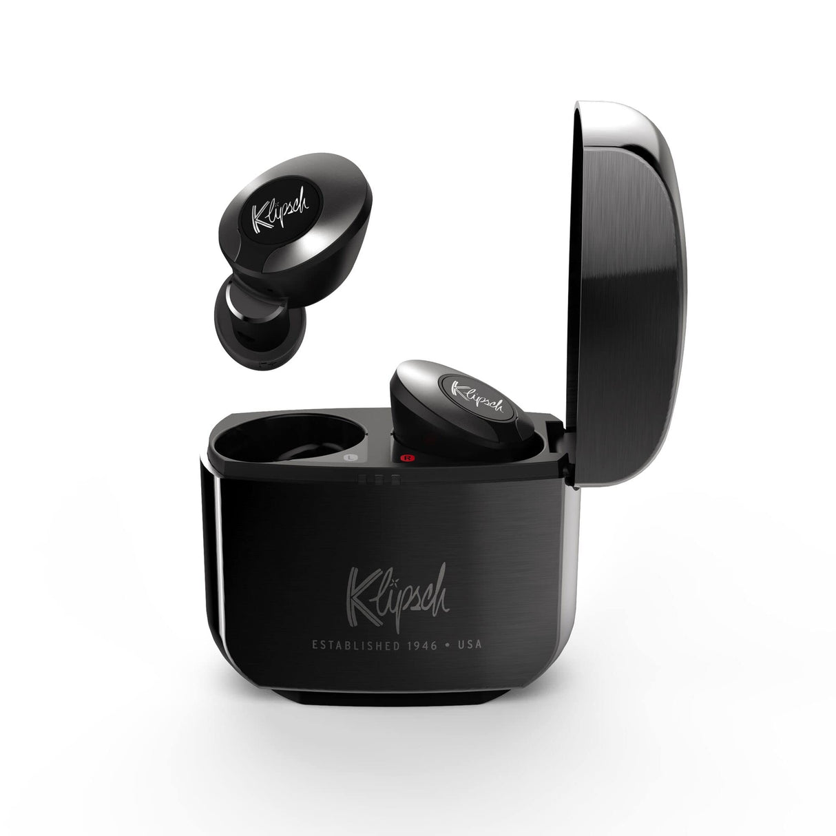 Klipsch T5 II True Wireless ANC Gun Metal - Auriculares inalámbricos Bluetooth 5.0, Control Táctil, InEar, Control de Llamadas, Reducción de Ruido Activo, Noise Cancelling, Negro Metal
