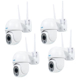 PNI Kit de 4 Piezas IP440 WiFi PTZ cámara de videovigilancia inalámbrica, 4MP, Zoom Digital, Ranura Micro SD, autónoma, Alarma de detección de Movimiento, Seguimiento de Movimiento