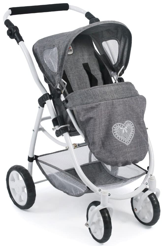 Bayer Chic 2000-Cochecito para muñecas Emotion 3 en 1 All In, Color Vaqueros Gris (637-76)