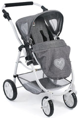 Bayer Chic 2000-Cochecito para muñecas Emotion 3 en 1 All In, Color Vaqueros Gris (637-76)