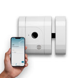 Cerradura electrónica invisible de alta seguridad int_LOCK PRO. Acabado blanco mate. Abre con tu smartphone. No incluye mandos.