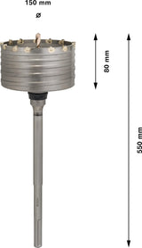 Bosch F 00Y 145 202 - Corona perforadora hueca SDS-max-9-150 x 310 x 430 mm (pack de 1)