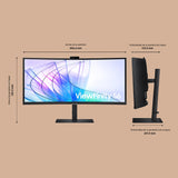 Samsung LS34C652VAUXEN - Monitor ViewFinity S6 S65VC de 34" con Resolución Ultra WQHD, HDR10, cámara integrada, Puerto USB-C, Puerto LAN, Eye Care, Negro