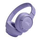 JBL Auriculares Tune 720 BT, inálambricos por Bluetooth, 76 horas de reproducción con JBL Pure Bass, plegables, morado