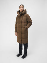 Object Objlouise Noos-Chaqueta Larga, Dark Earth, S para Mujer