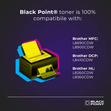 BLACK POINT Juego de 2 Cartuchos de Tóner Premium para TN-423BK TN-423 TN423BK TN-421BK TN421 TN421BK - Negro para MFC-L8690CDW MFC-L8900CDW DCP-L8410CDW HL-L8260CDW HL-L8360CDW DCP-L8410CDN L8690CDW