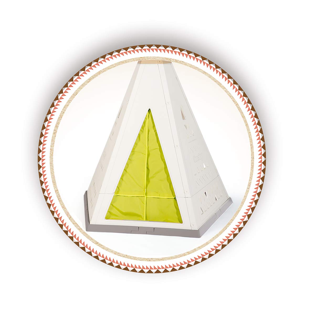 Smoby 7600811000 Casita Tipi de Plástico de Calidad para Interior o Exterior, Evolutiva y Ajustable a 2 Tamaños, Anti-UV, para Niños a Partir de 2 Años, Tamaño 127 x 121 cm/147 x 140 cm