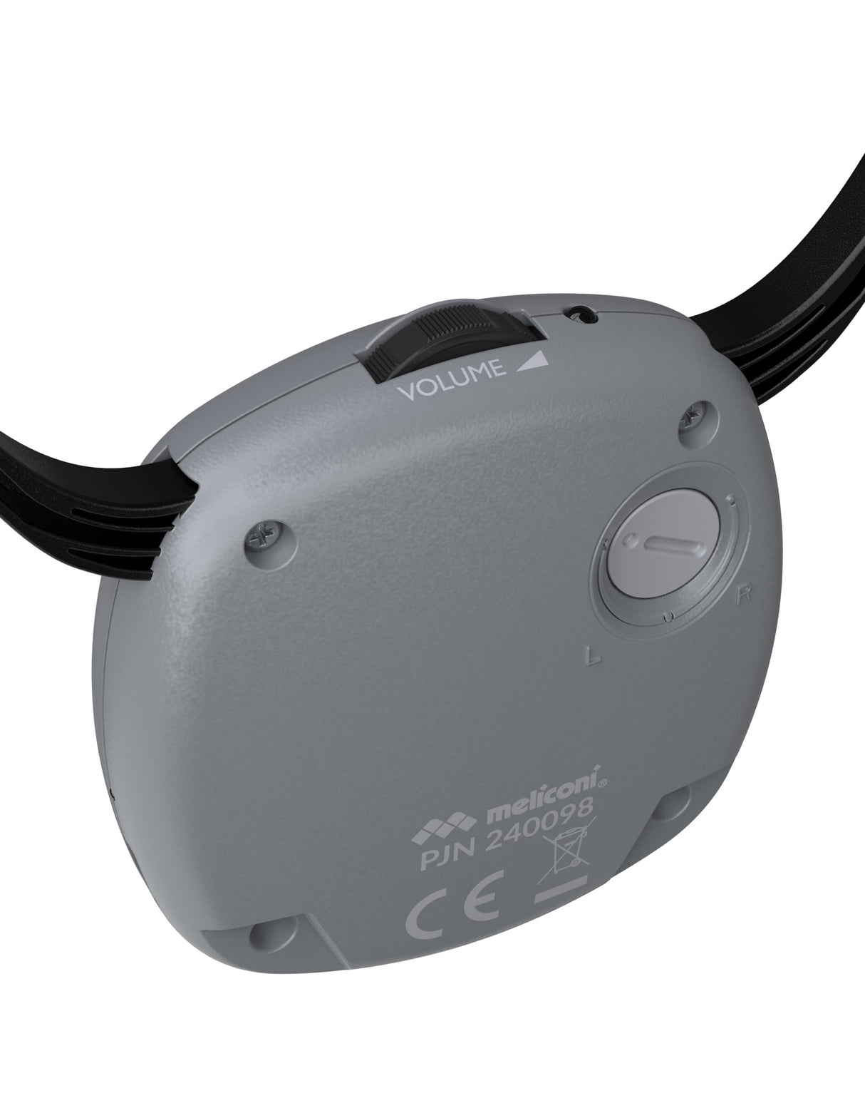 Meliconi Auriculares de TV Easy Audio inalámbricos Digital, Modelo esteto con Entrada óptica, micrófono Ambiente, Volumen Ajustable, Base de Carga, Alcance de 20 m, Audio equilibrado para TV