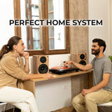 VULKKANO A5 ARC Altavoces Autoamplificados con Woofer de 5.25", Bluetooth 5.0, HDMI ARC, Optica, RCA, USB, con Salida Subwoofer, Altavoces para la TV con Diseño Elegante, Color Negro