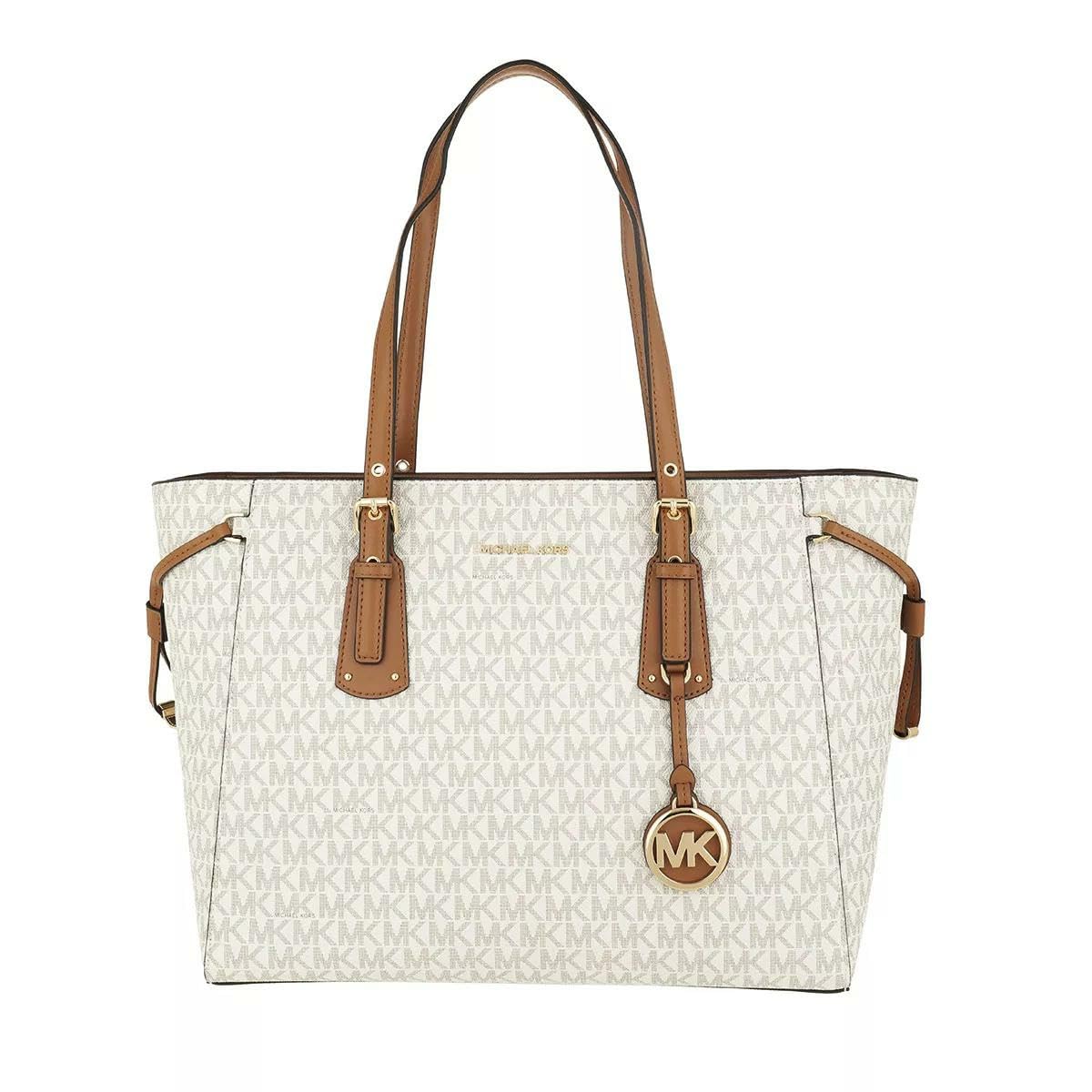Michael Kors Voyager bolsa de mano para mujer, Vanilla