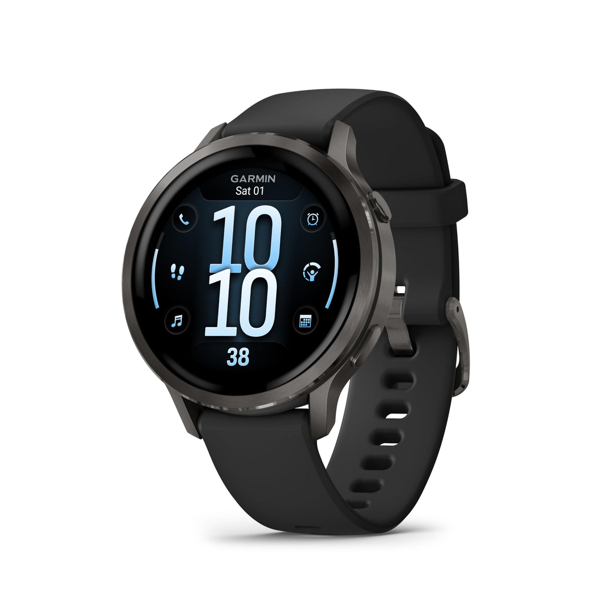 Garmin Venu 4, 41 mm, Smartwatch Premium con GPS, Pantalla táctil AMOLED, Diseño de Acero Inoxidable, Linterna LED, Funciones avanzadas de Salud y Forma física, 10 días de autonomía, Negro
