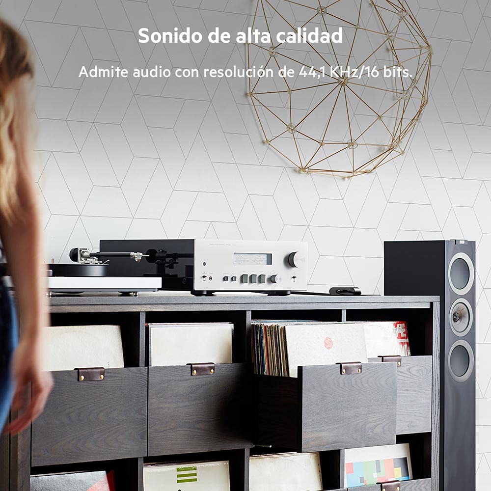 Belkin SoundForm Connect AirPlay 2 (adaptador y receptor de audio para reproducción inalámbrica con entrada óptica/3,5 mm para iPhone, iPad, y otros con AirPlay)