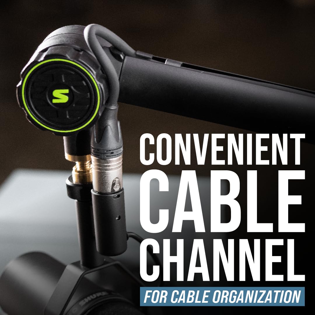Shure by Gator - SH-BROADCAST1 - Soporte de lujo de escritorio para micrófono Shure para podcasting