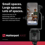 Matterport Axis Gimbal Estabilizador para cámara de teléfono Inteligente - Soporte Giratorio motorizado para escaneos fotográficos 3D 360 Profesionales para teléfonos iPhone y Android