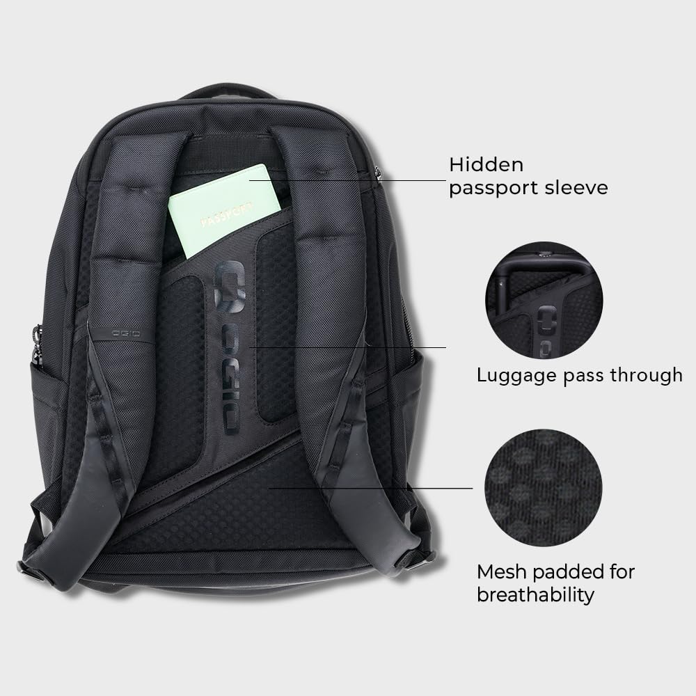 OGIO Callaway Mochila unisex Pace Pro de 20 L, color negro, Black, 20 Long