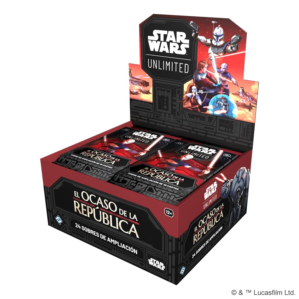 Fantasy Flight Games | Star Wars Unlimited: El Ocaso de la República Caja de 24 Sobres | Juego de Cartas Coleccionables | A Partir de 12 Años | para 2 Jugadores | 30 Min por Partida | Español