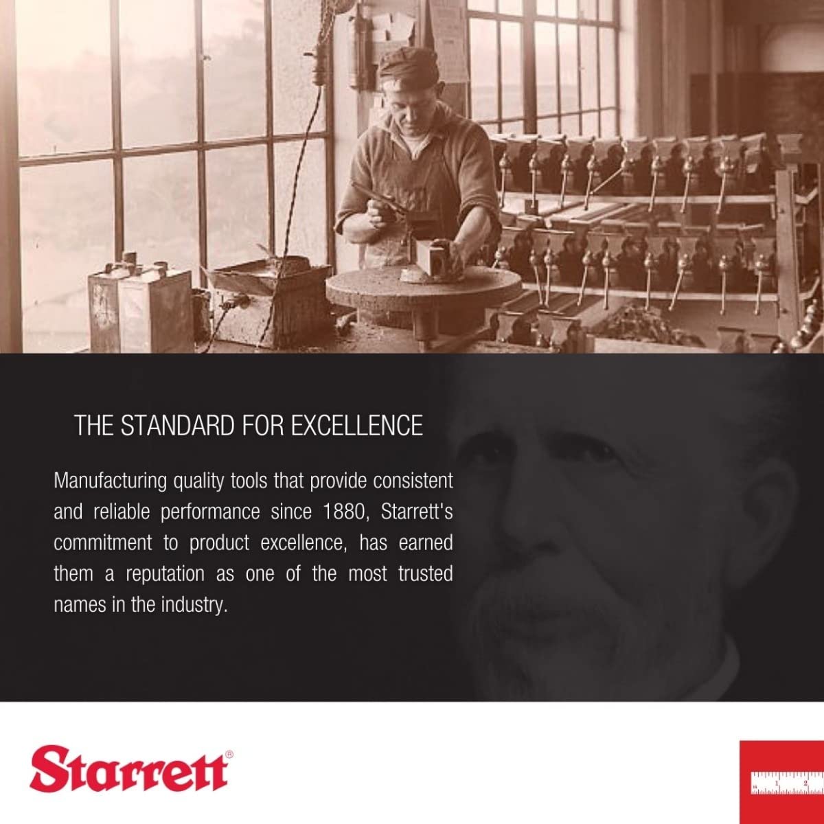 Starrett S436.1CXRLZ 436.1 Series Juego de micrómetros externos, tope de carraca, tuerca de bloqueo, caras de carburo, rango de 0-15 cm, graduación de 0 cm