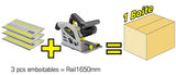 Fartools CS 165R - Sierra circular sobre riel, 1650 mm, 1200 W, color negro