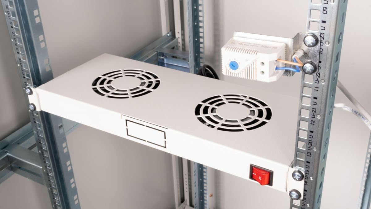 Equip Módulo de ventilador de 19" para armarios de servidor, 2 ventiladores RAL7035