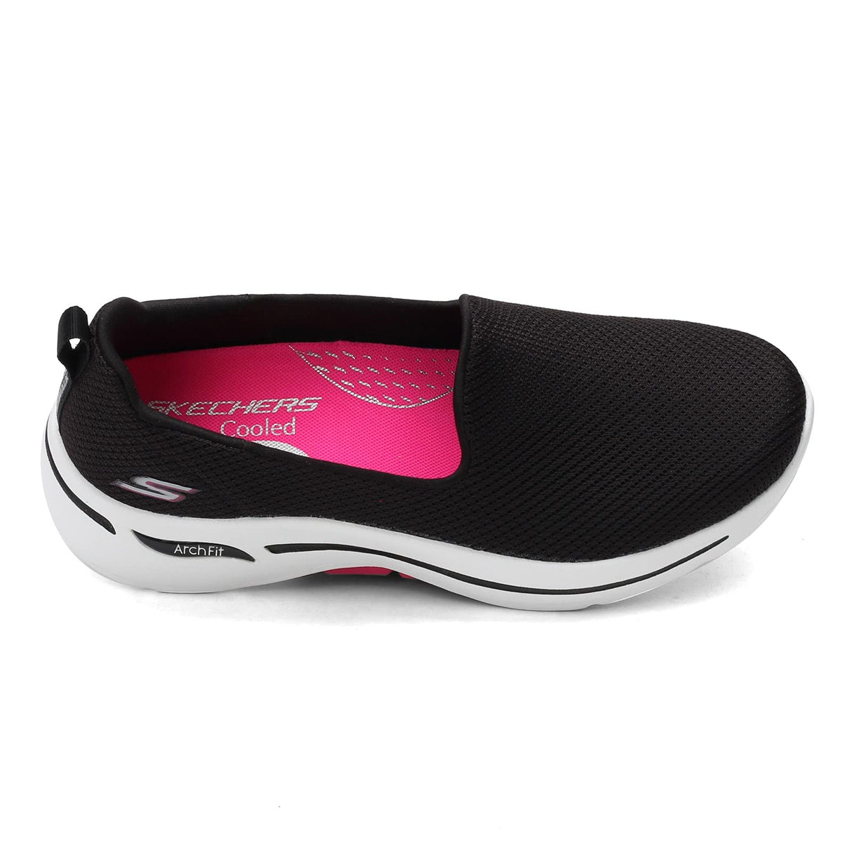 Skechers Performance Go Walk Arch Fit Black/Hot Pink 8 B (M)