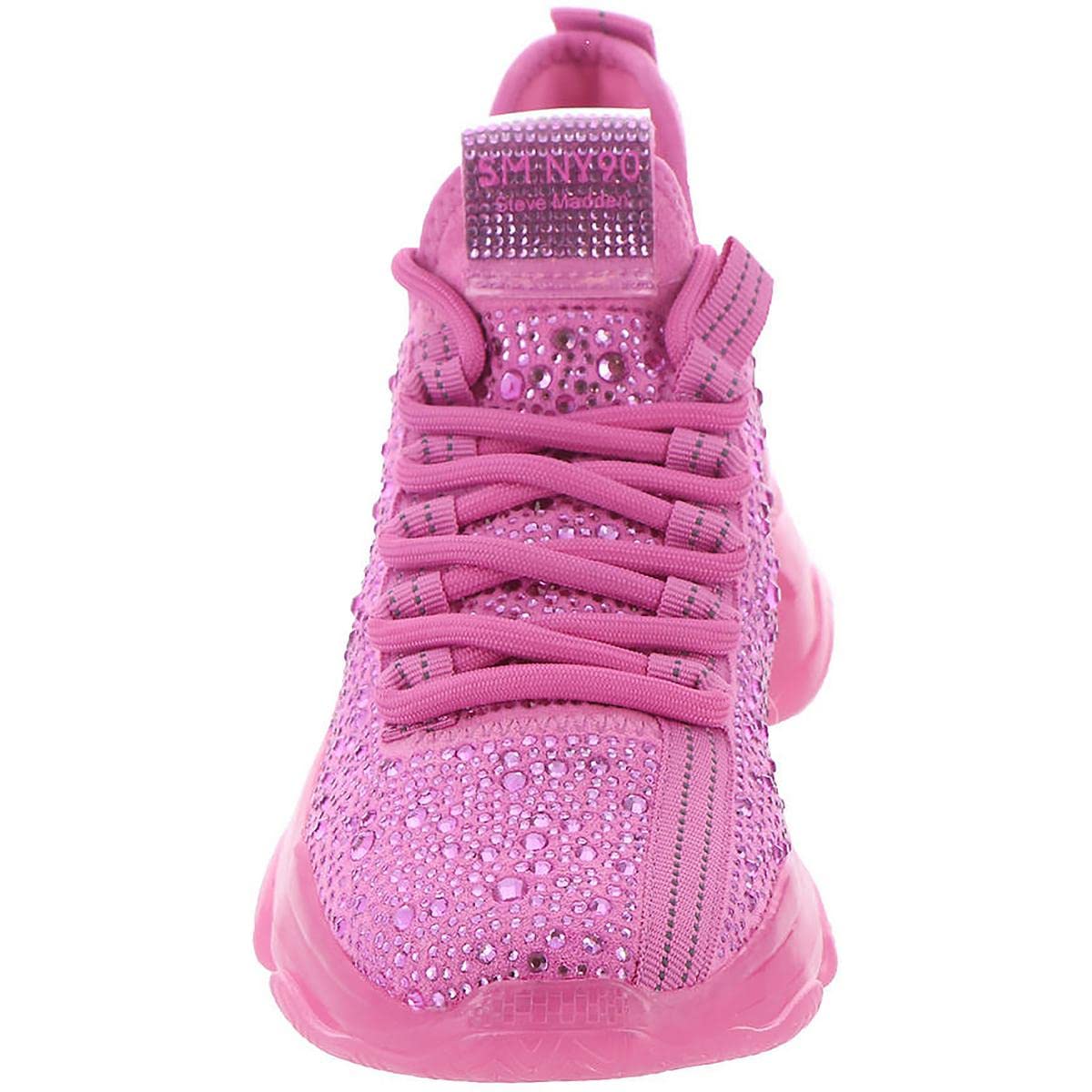 Steve Madden Maxima - Zapatillas Deportivas para Mujer, Diamantes de imitación de Color Rosa., 39 EU