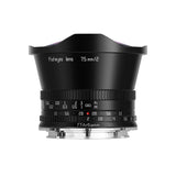 TT Artisan Conector de Objetivo de 7,5 mm F2.0 APS-C para cámara Panasonic Leica L Sigma Mount Negro, Objetivo Gran Angular con ángulo de visión de 180 Grados