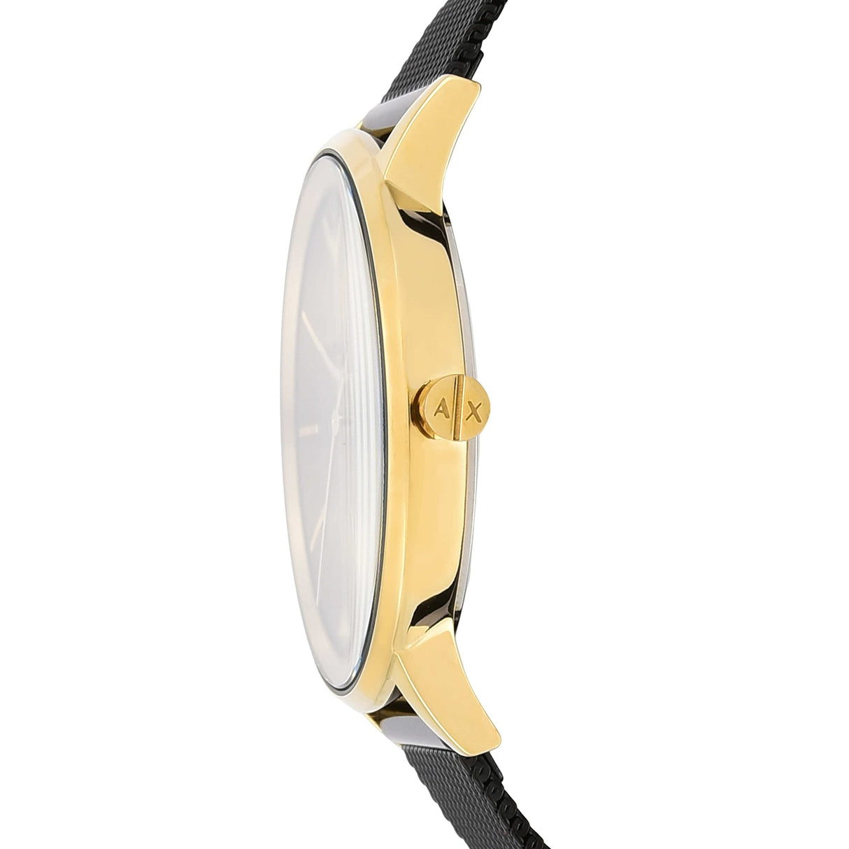 Armani Exchange Orologio da donna, Movimento al quarzo a tre lancette e cassa da 36 mm con cinturino in acciaio inossidabile, Negro y tono dorado