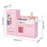 Rosa Cocina de Juguete de Madera de Teamson Kids Horno Niños TD-12302P