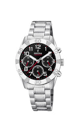 FESTINA Reloj Cronógrafo para Unisex Niños de Cuarzo con Correa en Acero Inoxidable F20345/3