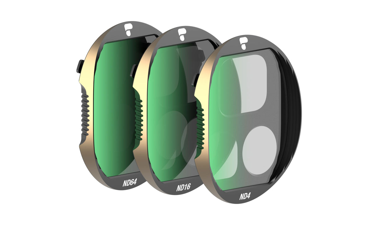 PolarPro - dji Mavic 4 Pro - Shutter ND Filter Collection - Filter 3-Pack - ND4, ND16, ND64 - Fully Compatible with Mavic 4 Pro Gimbal and Optics