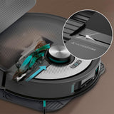 Cecotec Robot Aspirador y Friegasuelos con Base Autovaciado y App Conga 20090 ProAI InfinitySoap Cut&SPA Essential. 8000Pa, Tecnología Láser, Detección de Objetos, Tecnología Hair Cutting