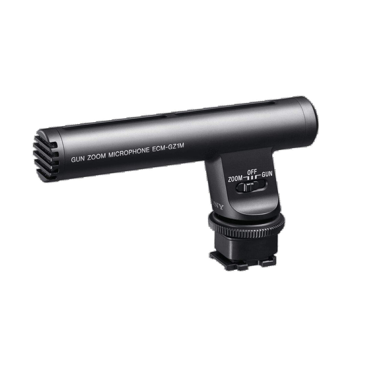 Sony ECM-GZ1M Gun Zoom Micrófono (con Accesorio de Interfaz múltiple, Apto para A6000, A7, A9) Negro