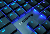 CHERRY MX 10.0N RGB, Teclado Gaming Mecánico Plano, Distribución de Teclado Suizo (QWERTZ), con Cable, Switches Originales CHERRY MX LOW PROFILE RGB SPEED, Negro