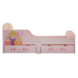 Disney Princess Cama para niñas pequeñas: construcción robusta de madera manufacturada, laterales protegidos, listones de madera, se adapta a colchones de 140 x 70 cm (colchón no incluido)