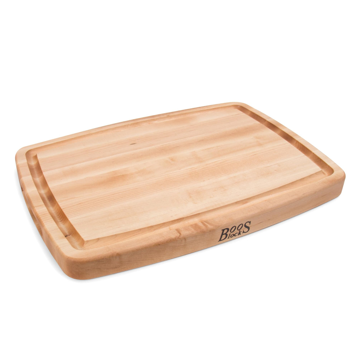 Boos Block Tabla de Cortar Ovalada – Ranura Para Jugo - Tabla Cortar Cocina Profesional - Reversible – 51 x 36 x 4 cm