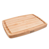Boos Block Tabla de Cortar Ovalada – Ranura Para Jugo - Tabla Cortar Cocina Profesional - Reversible – 51 x 36 x 4 cm